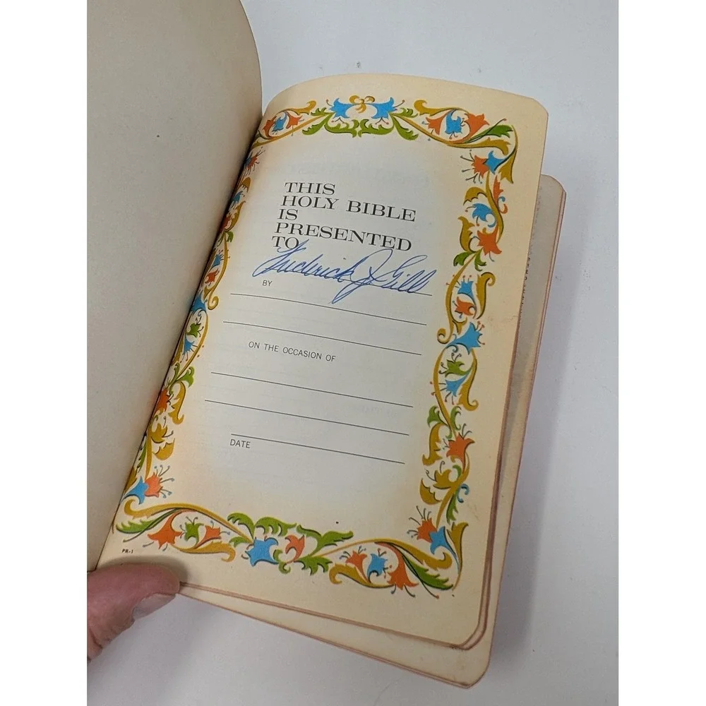 Vintage 1952 Holy Bible Revised Standard Version With Helps Black Leather Nelson